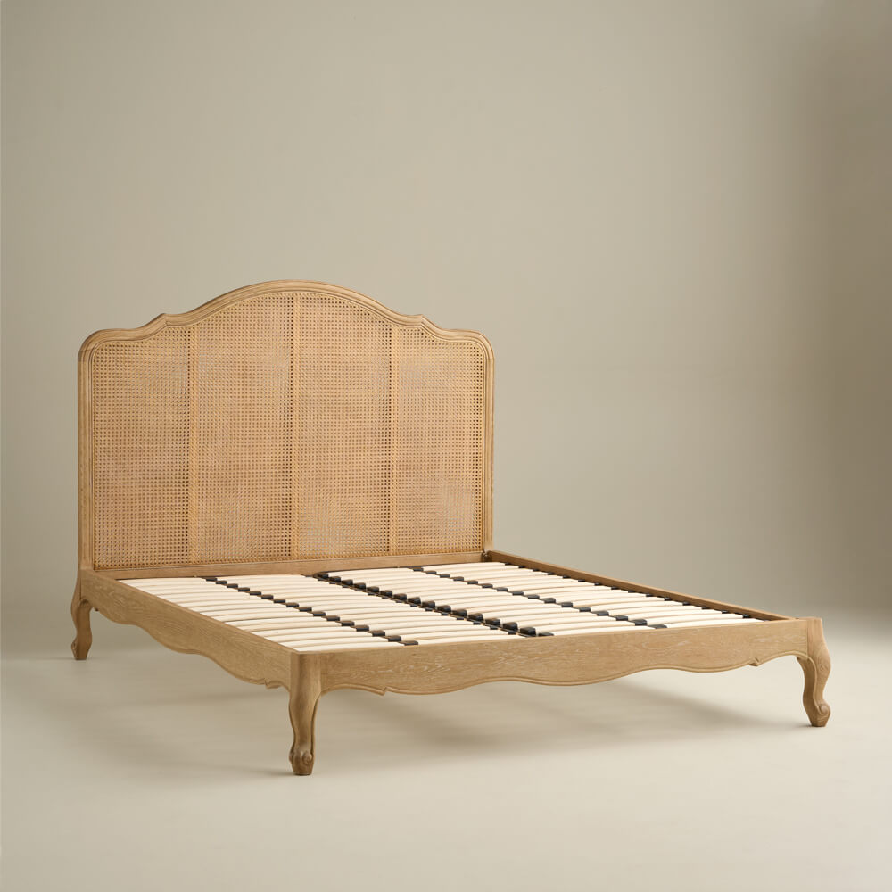 Sienna Beau Rattan Bed, Weathered Oak / Rattan, Double